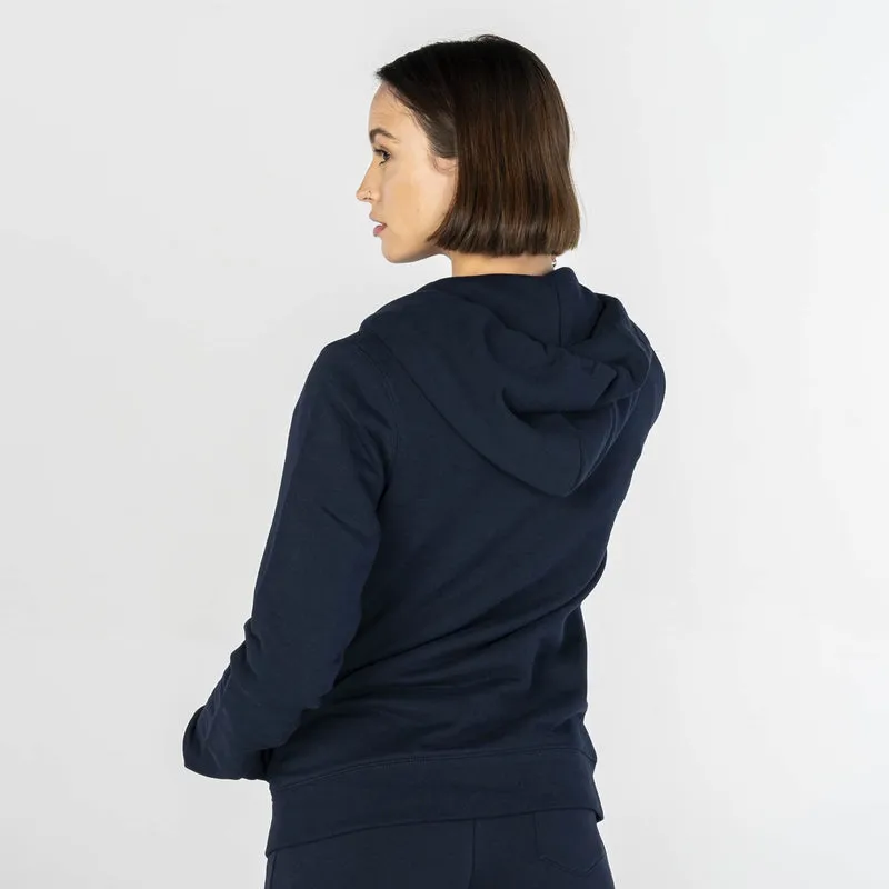 Organic Cotton Zip Up Hoodie | Navy
