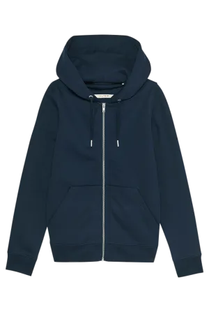 Organic Cotton Zip Up Hoodie | Navy
