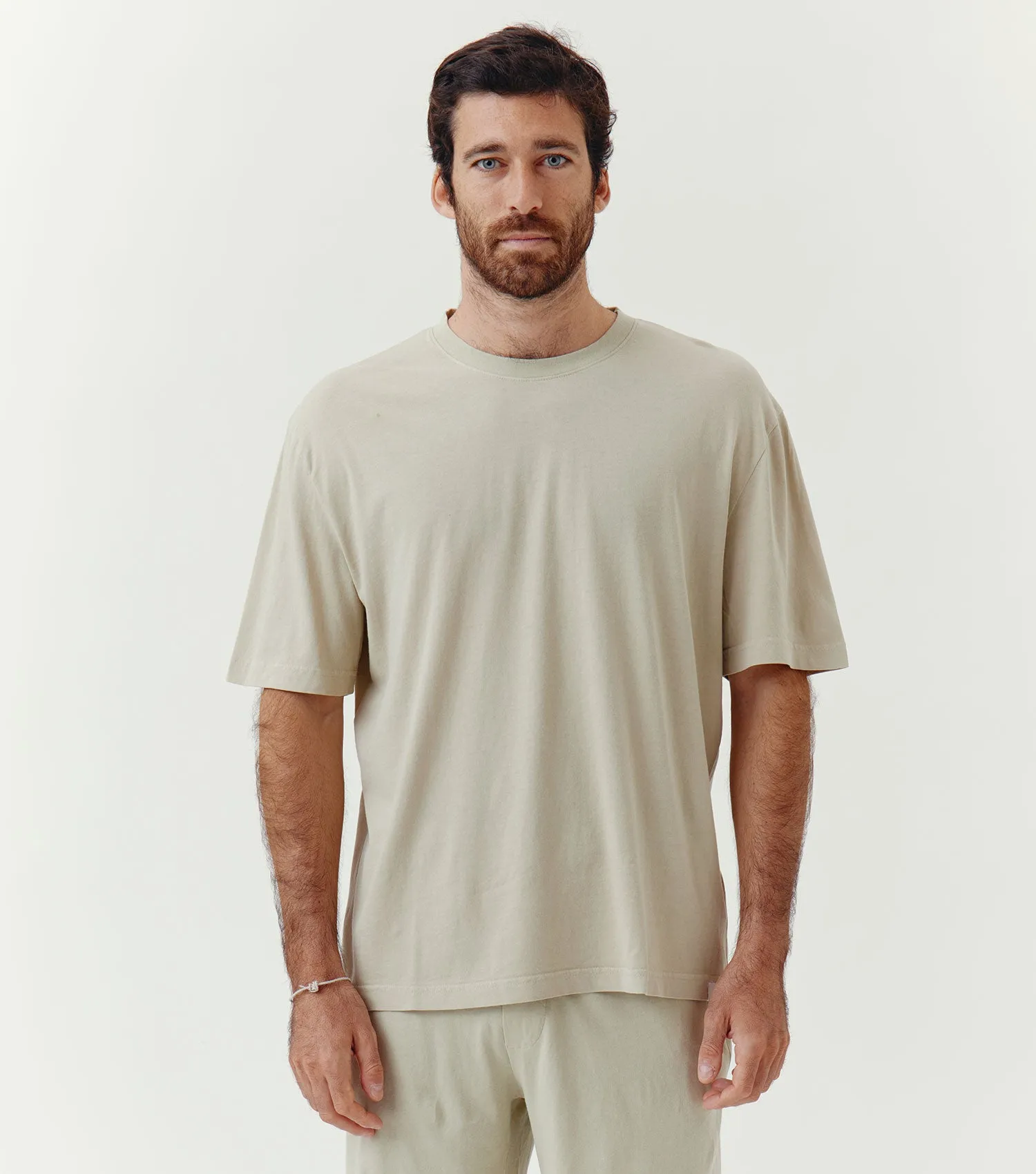 Oversize Cotton T-shirt Stone