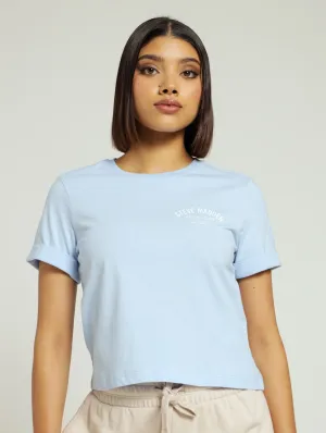 Pamala Basic Logo Tee - Blue