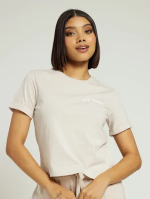Pamala Basic Logo Tee - Champagne