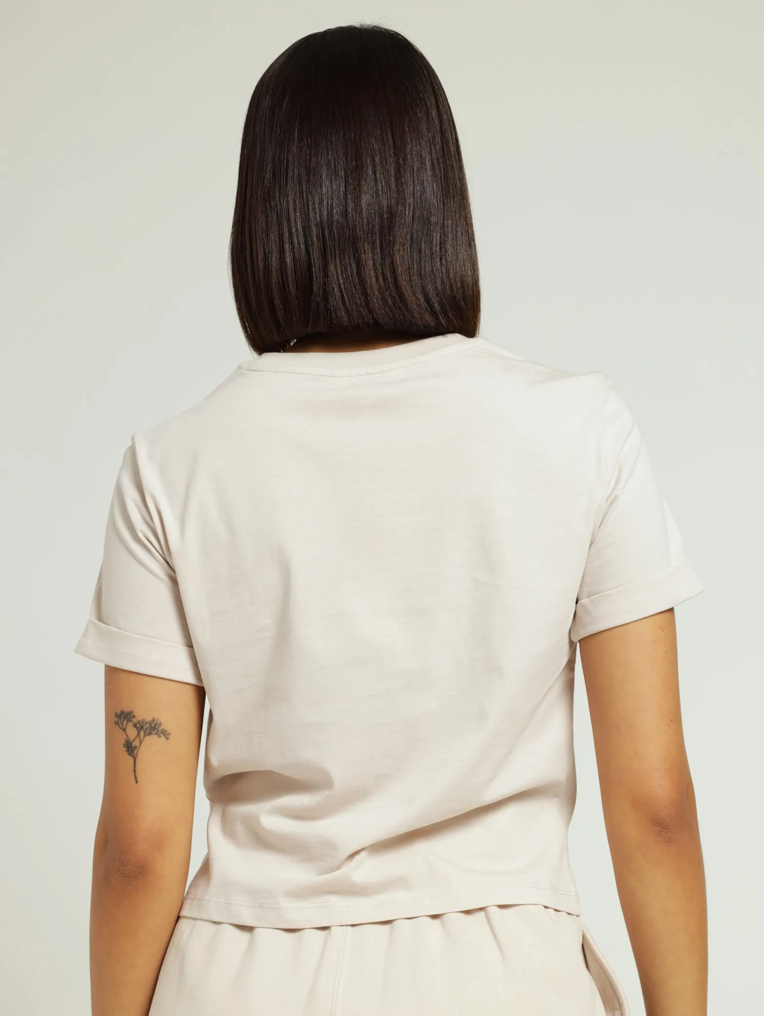 Pamala Basic Logo Tee - Champagne