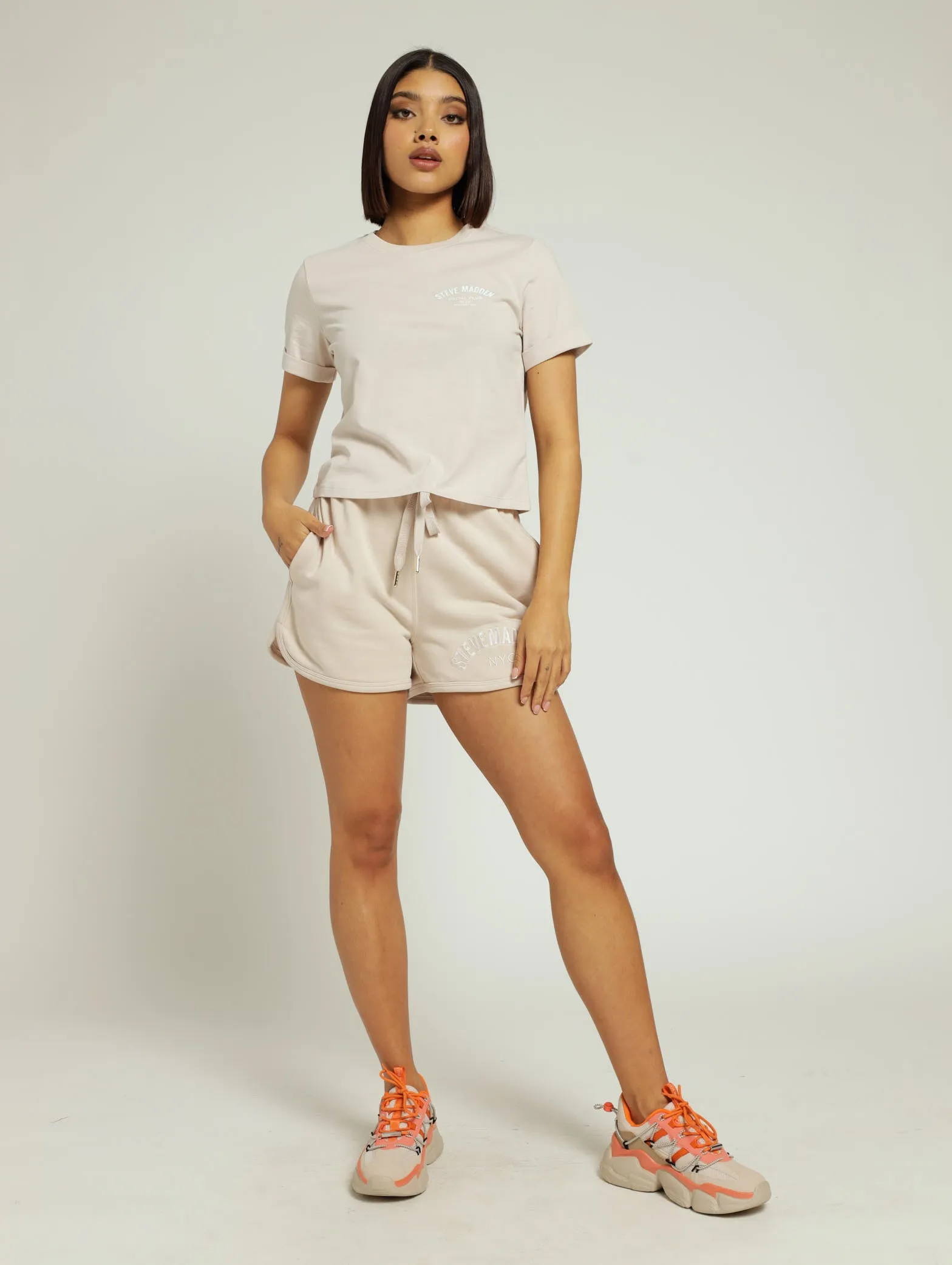Pamala Basic Logo Tee - Champagne
