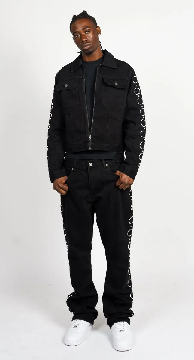 Paper Money Pearl Jeans (Black)