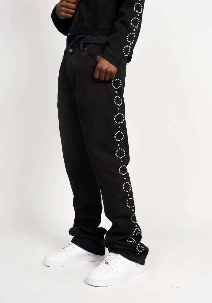 Paper Money Pearl Jeans (Black)