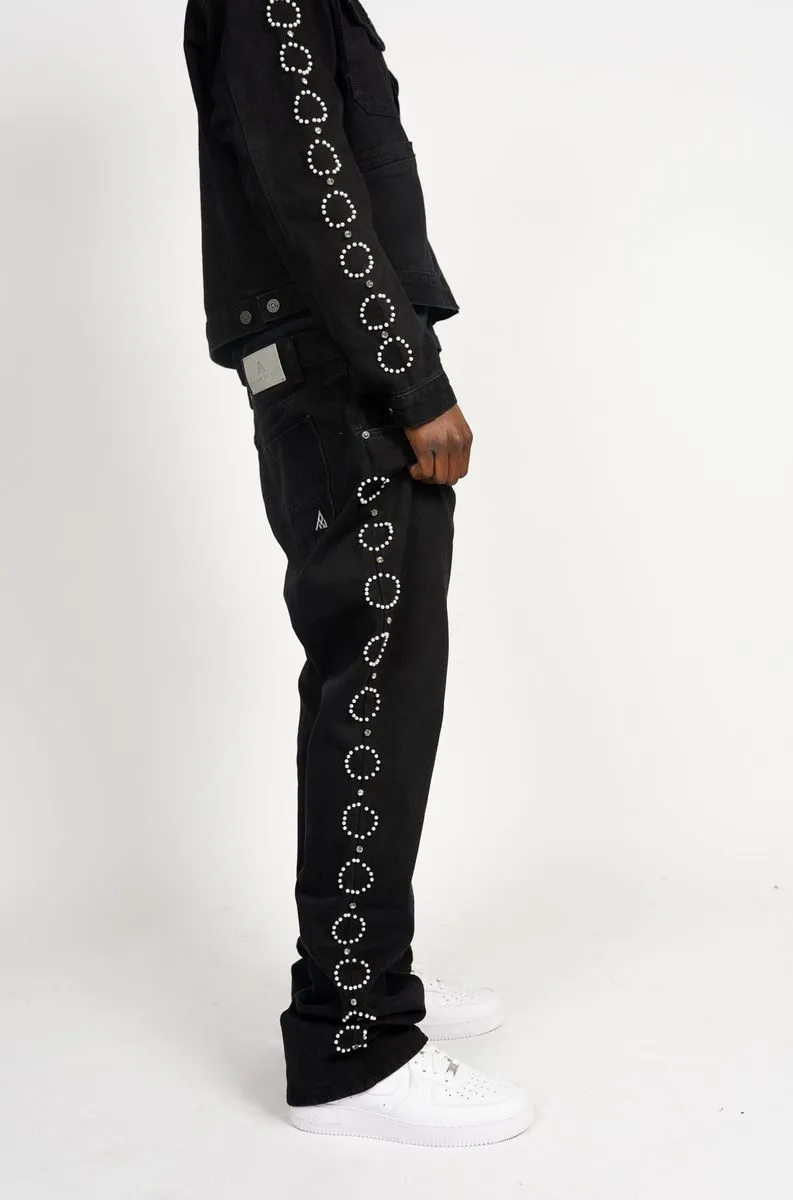 Paper Money Pearl Jeans (Black)