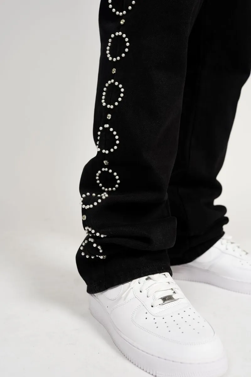 Paper Money Pearl Jeans (Black)