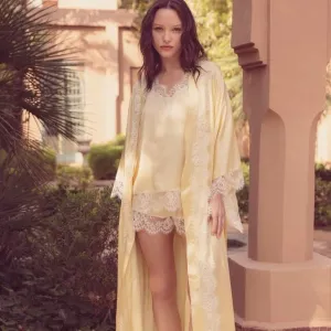 Parasol Rose Lana Silk Kimono