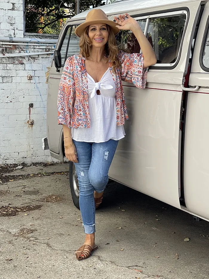 Patched Denim Jeans