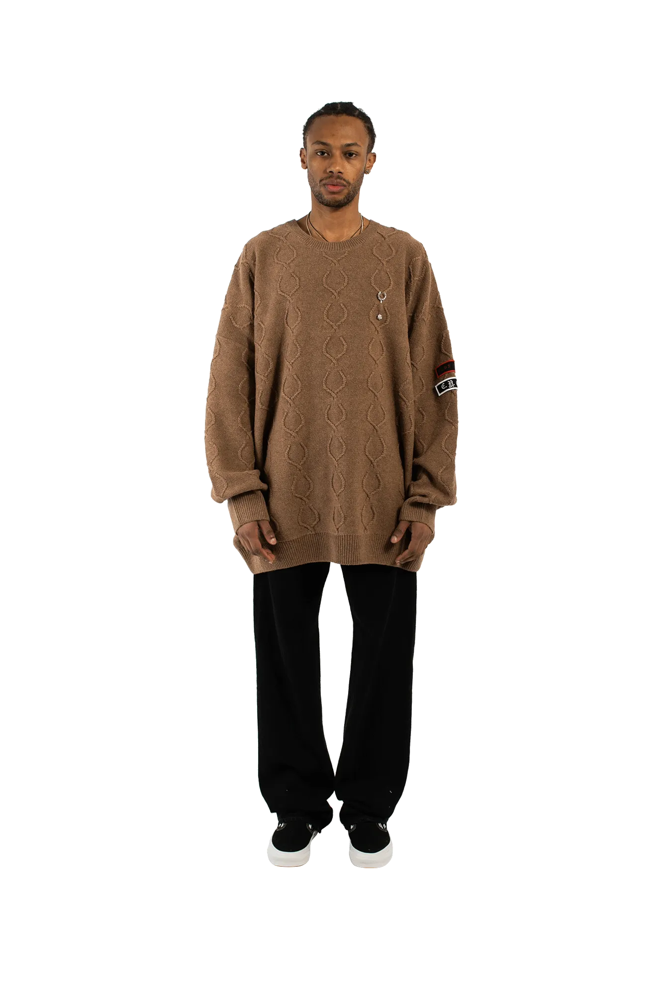 Patched Oversized Jumper