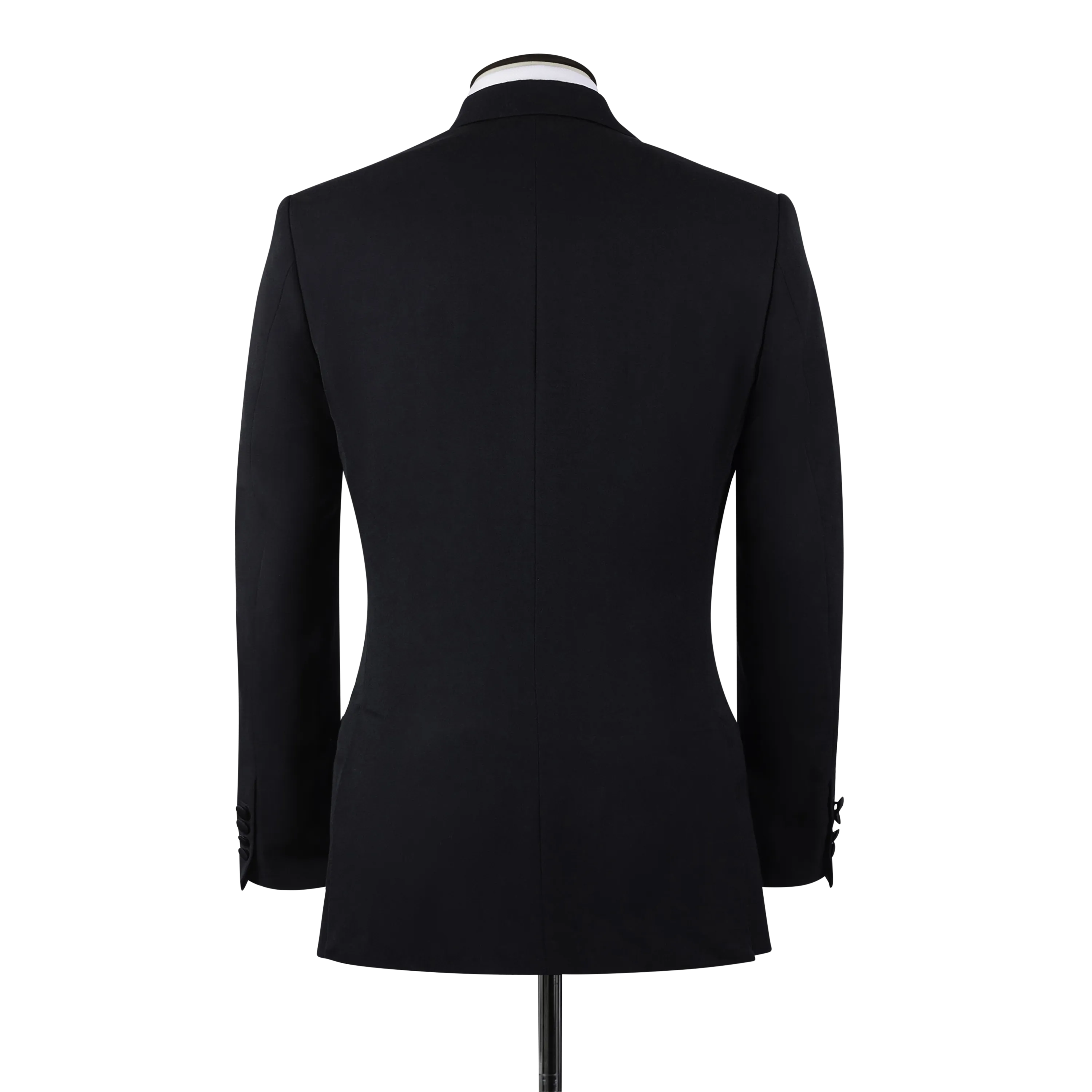 Peak Lapel Tuxedo in Black Barathea