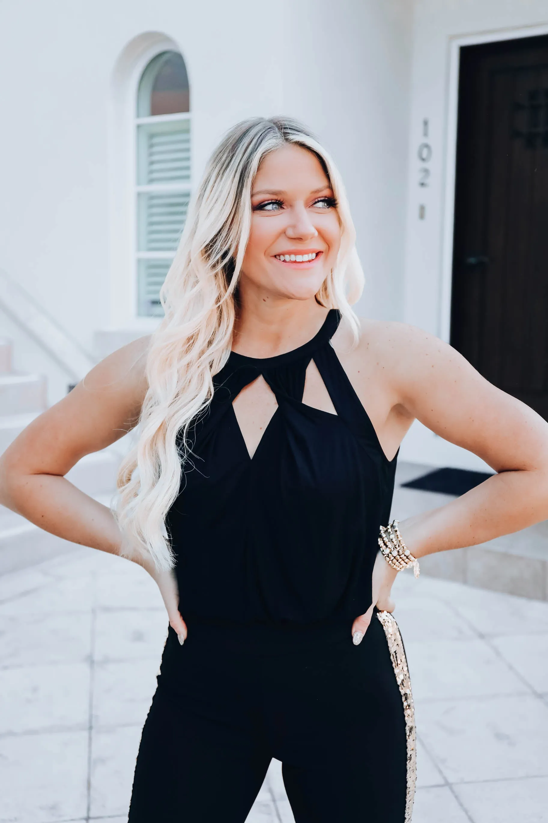 Peekaboo Sleeveless Top - Black