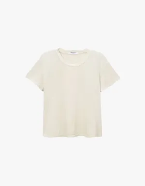 Perfect White Tee Harley Crispy Lightweight Cotton Boxy Tee in Sugar