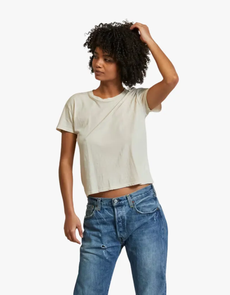 Perfect White Tee Harley Crispy Lightweight Cotton Boxy Tee in Sugar