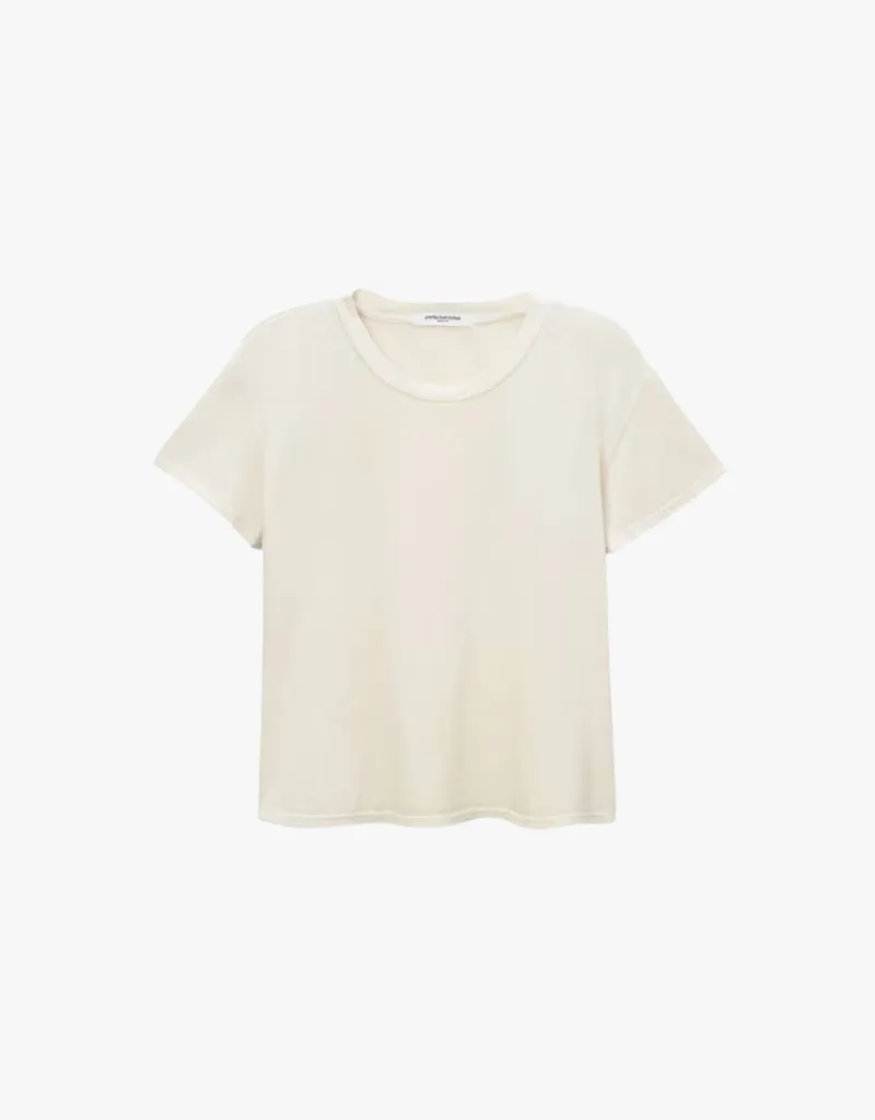 Perfect White Tee Harley Crispy Lightweight Cotton Boxy Tee in Sugar