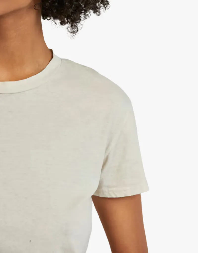 Perfect White Tee Harley Crispy Lightweight Cotton Boxy Tee in Sugar