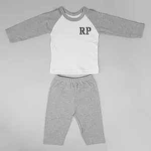 Personalised Baby Lounge Wear Set - Embroidered with Initials