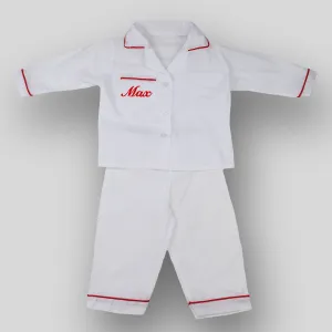 Personalised Pyjamas - White & Red