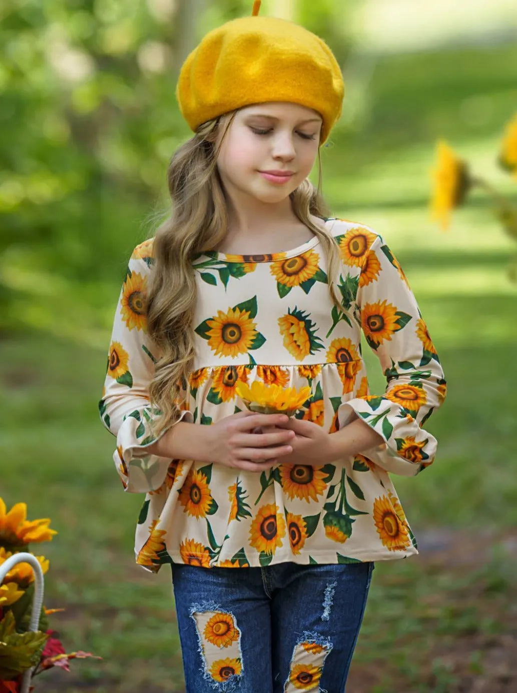 Picked For You Patched Jeans Set