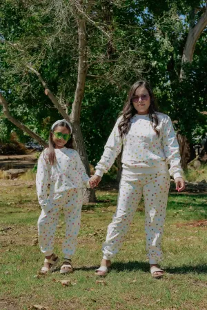 Polkadots Cozy Chic Sweat Suit set Women