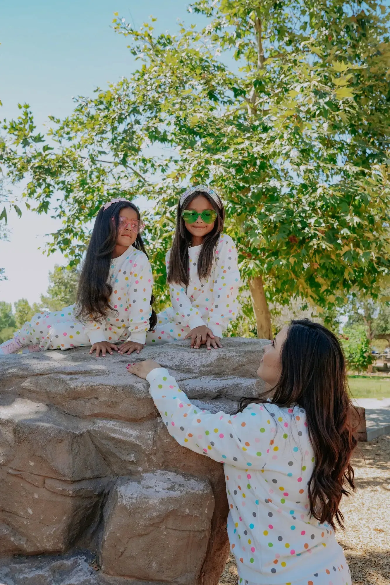 Polkadots Cozy Chic Sweat Suit set Women