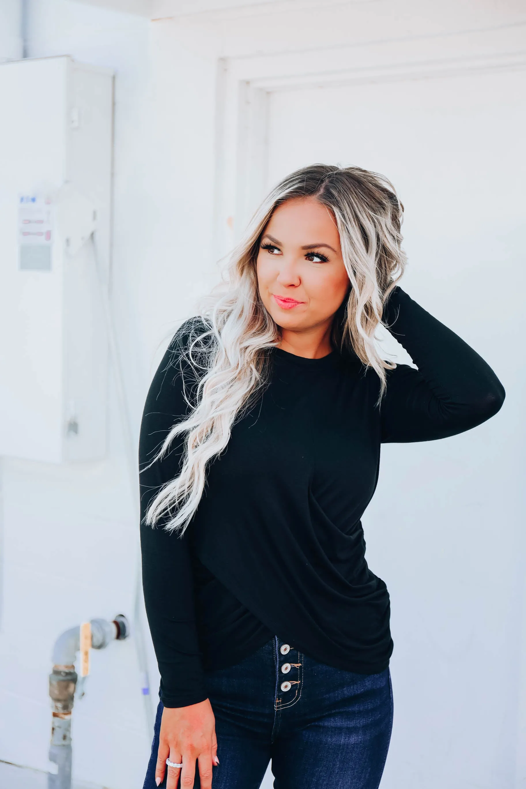 Positive Effect Ruched Top - Black