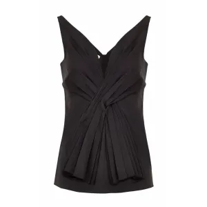 Prada pleated cotton top Size 8UK