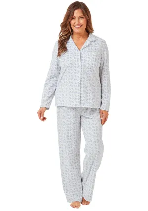 Printed Fleece Pyjama - Blue