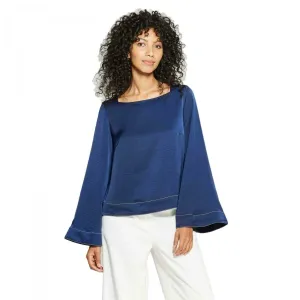 Prologue Women's Long Wide Sleeve Square Neck Blouse Shirt Top