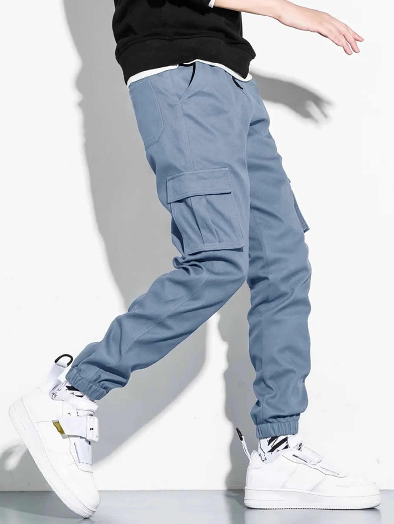 QA Homme Loose Fit Men's Drawstring Waist Jogger Pants