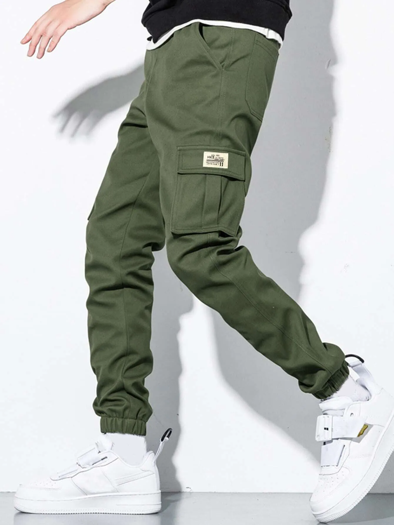 QA Homme Loose Fit Men's Drawstring Waist Jogger Pants