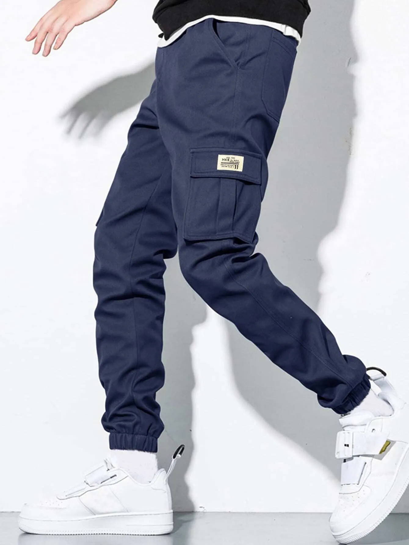 QA Homme Loose Fit Men's Drawstring Waist Jogger Pants