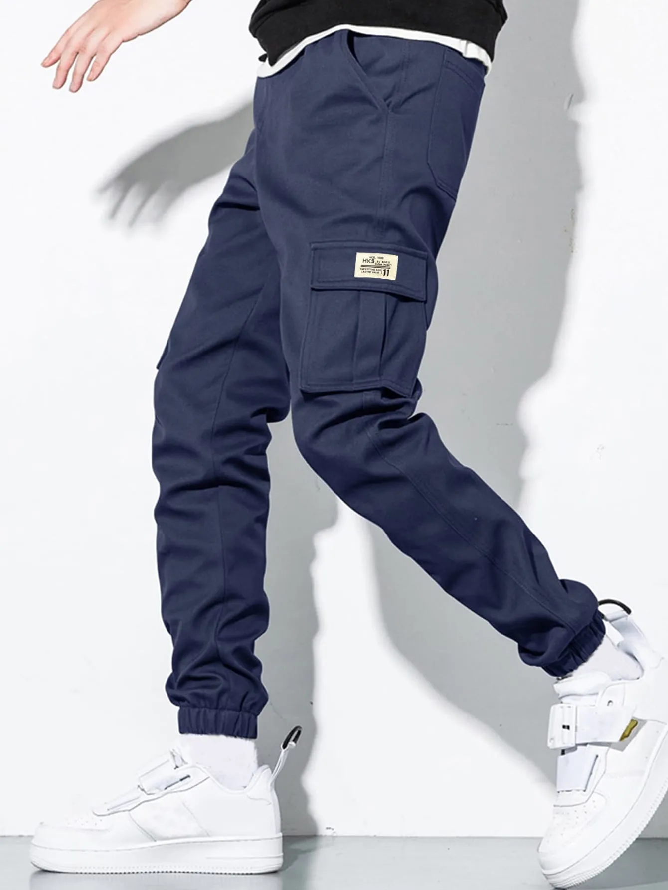 QA Homme Loose Fit Men's Drawstring Waist Jogger Pants