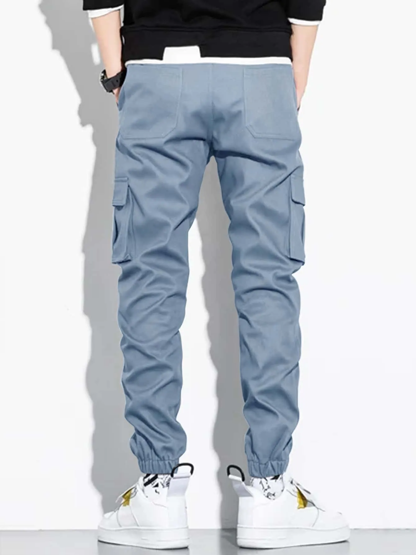 QA Homme Loose Fit Men's Drawstring Waist Jogger Pants