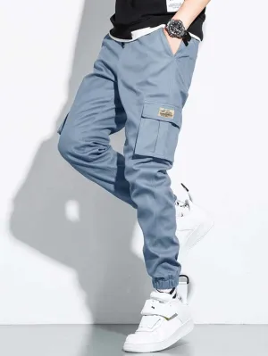 QA Homme Loose Fit Men's Drawstring Waist Jogger Pants