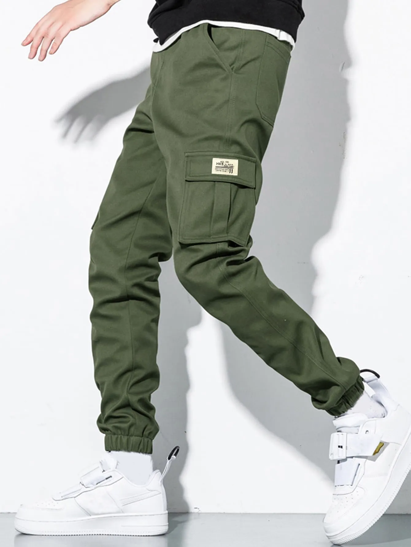QA Homme Loose Fit Men's Drawstring Waist Jogger Pants
