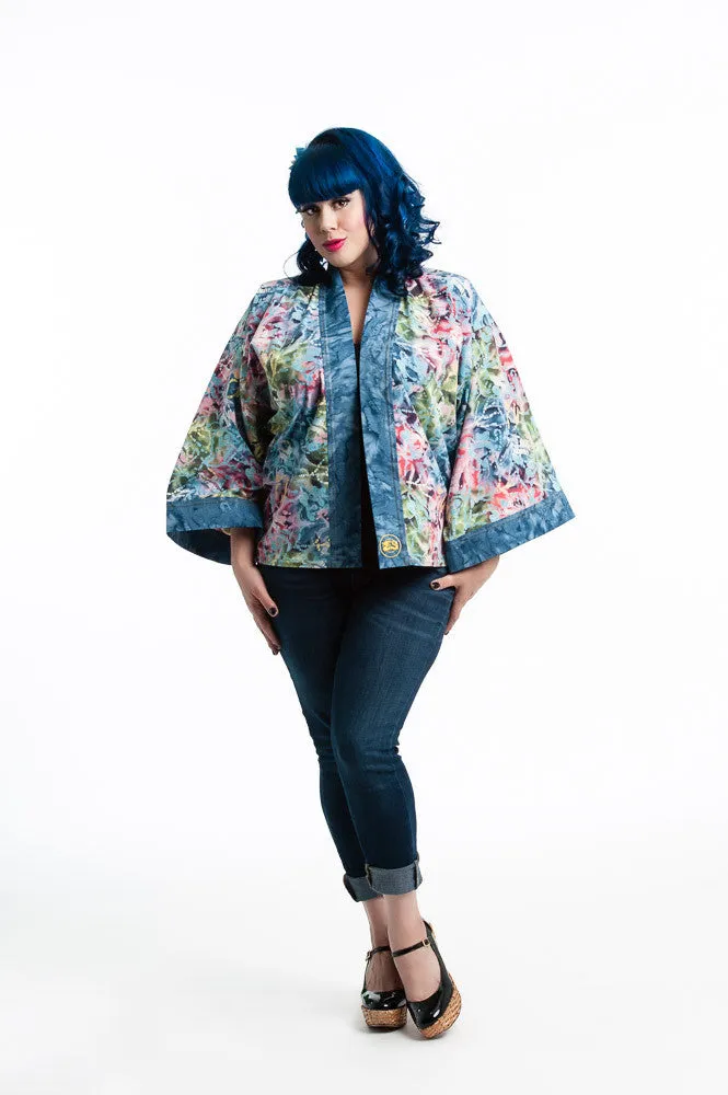 "Blue Coral" Kimono Hipster