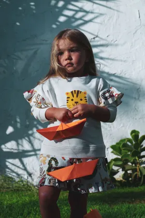 "Bronte" Cream Tiger Sweatshirt
