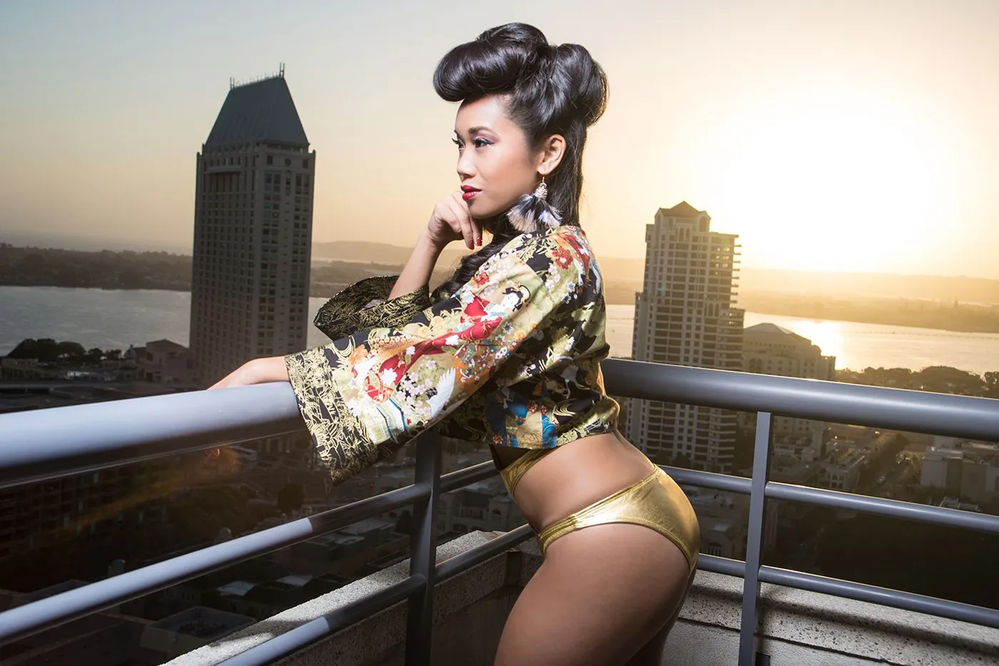 "Golden Geisha" Kimono Shrug