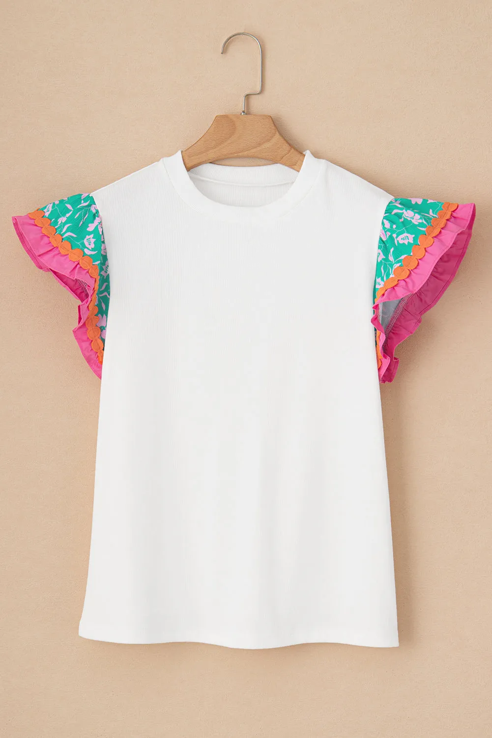 Rae Round Neck Cap Sleeve Blouse