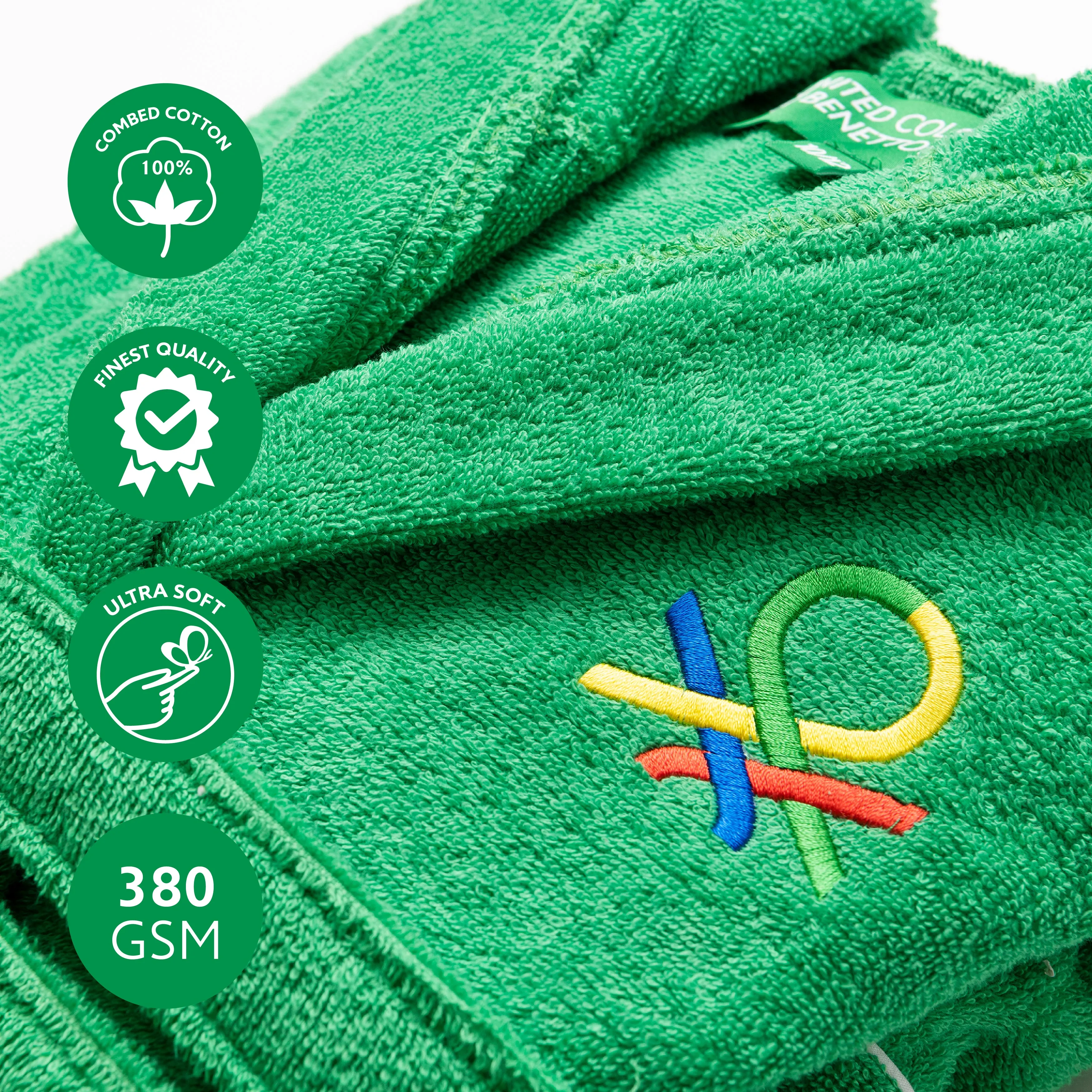 Rainbow 100% Cotton Bathrobe With Hoodie