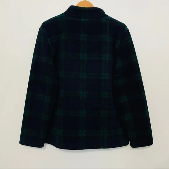 Ralph Lauren Fleece Plaid Pullover Half Zip Jacket