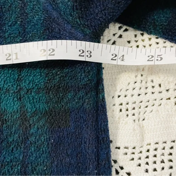Ralph Lauren Fleece Plaid Pullover Half Zip Jacket