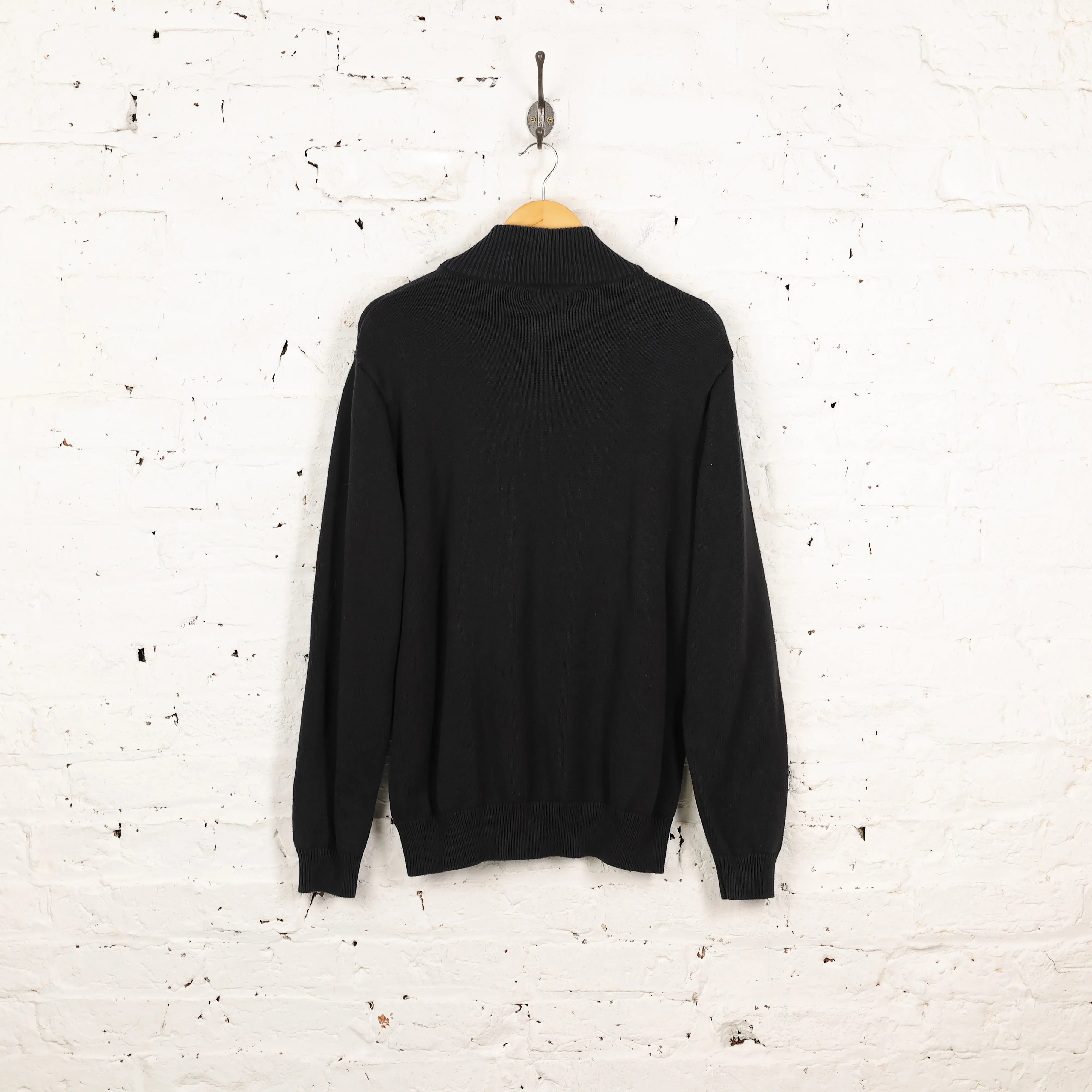 Ralph Lauren Polo Jeans Company Knit 1/4 Zip Jumper - Black - L