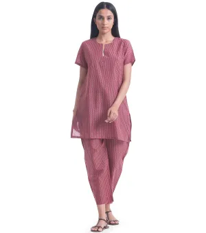 Red Cotton Loungewear Set