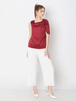Red Solid Basic Top