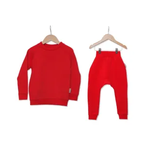 Red Sweatshirt and Joggers Co-Ord Set