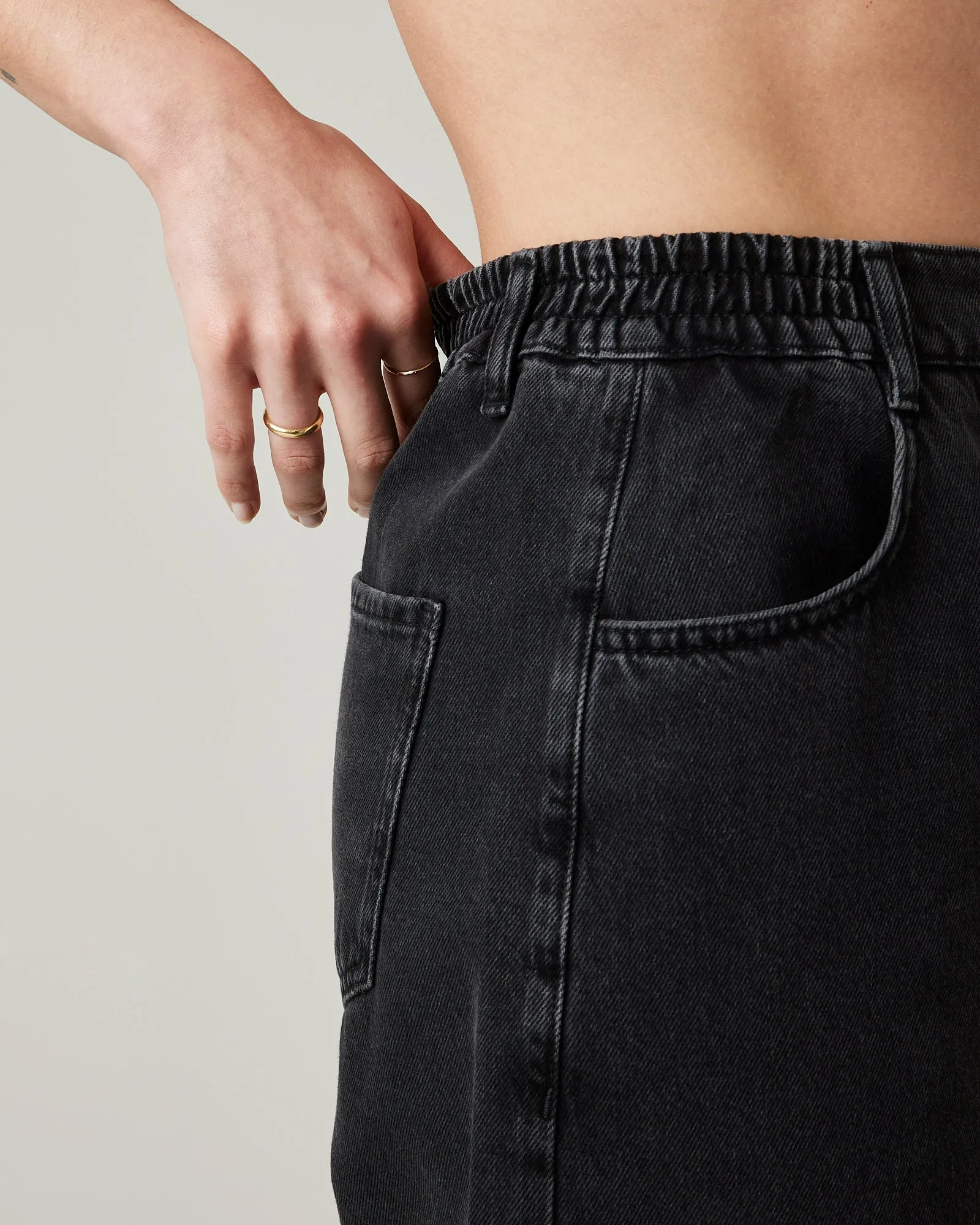 Remi Washed Black Denim Jeans