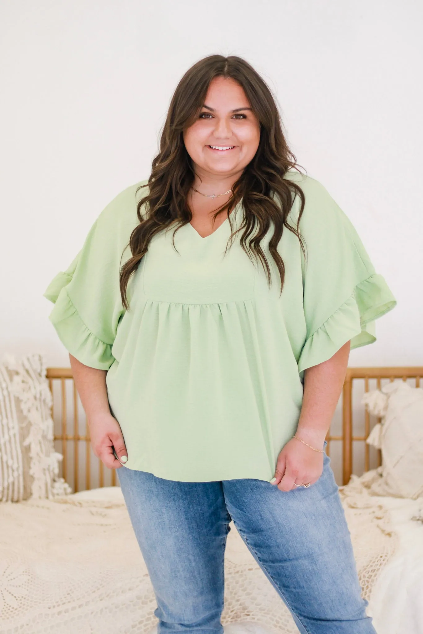Reminders of You Blouse in Sage