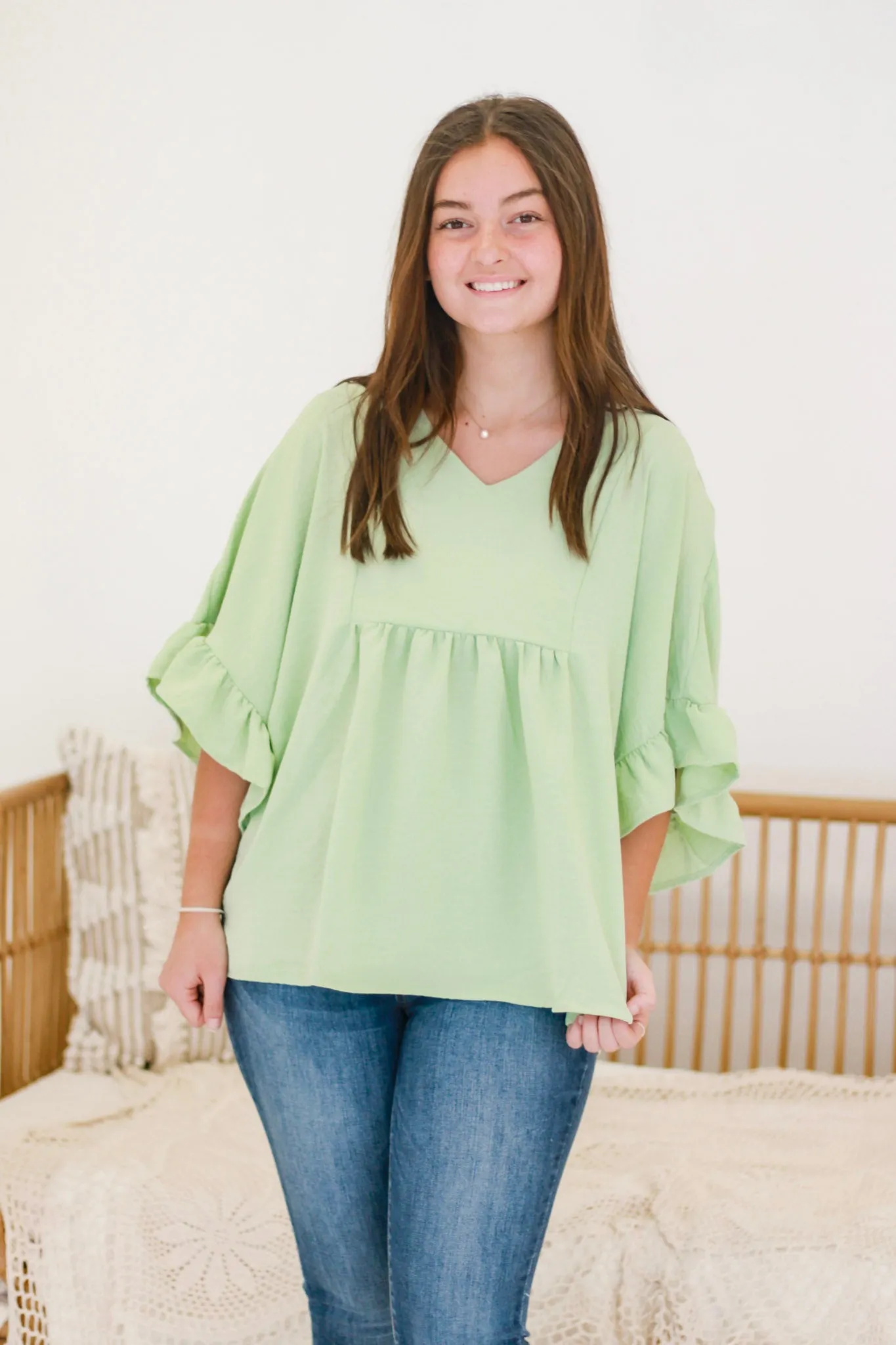 Reminders of You Blouse in Sage